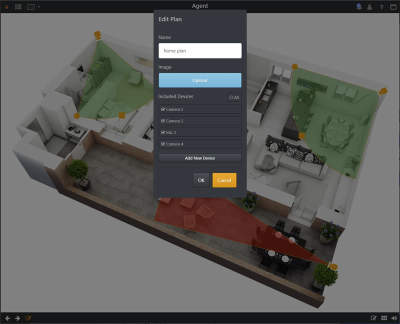 Editing floorplans in Agent DVR